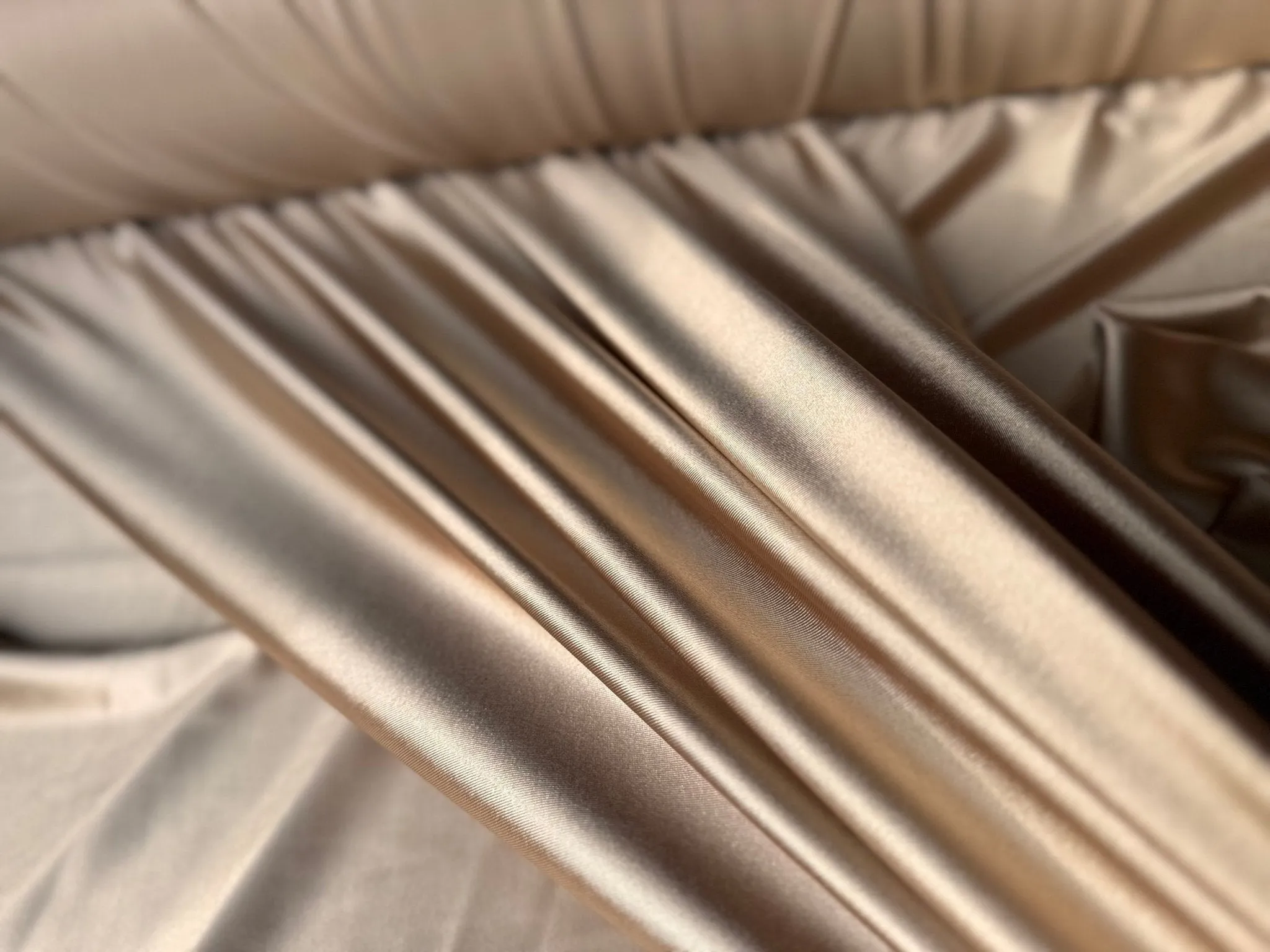 Champagne Satin Stretch Spandex