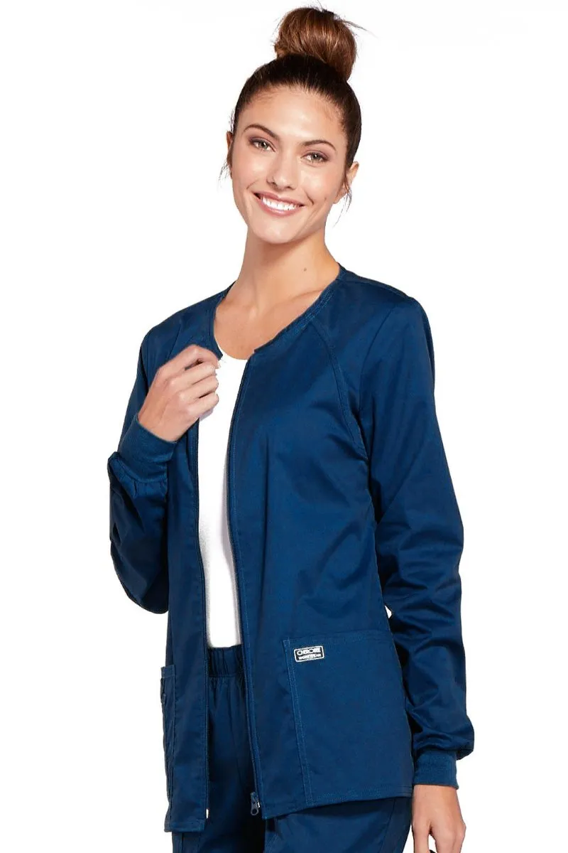 Cherokee Scrub Jacket Core Stretch Zip Front 4315