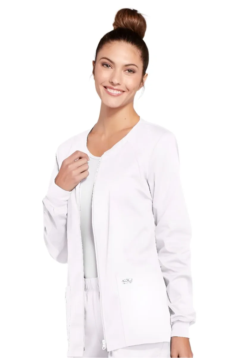 Cherokee Scrub Jacket Core Stretch Zip Front 4315