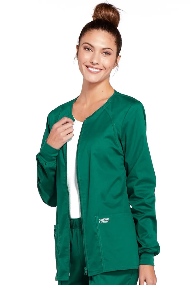 Cherokee Scrub Jacket Core Stretch Zip Front 4315