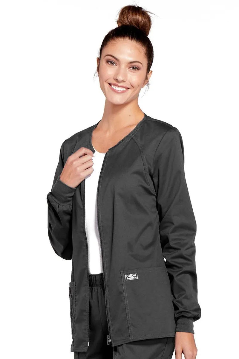 Cherokee Scrub Jacket Core Stretch Zip Front 4315
