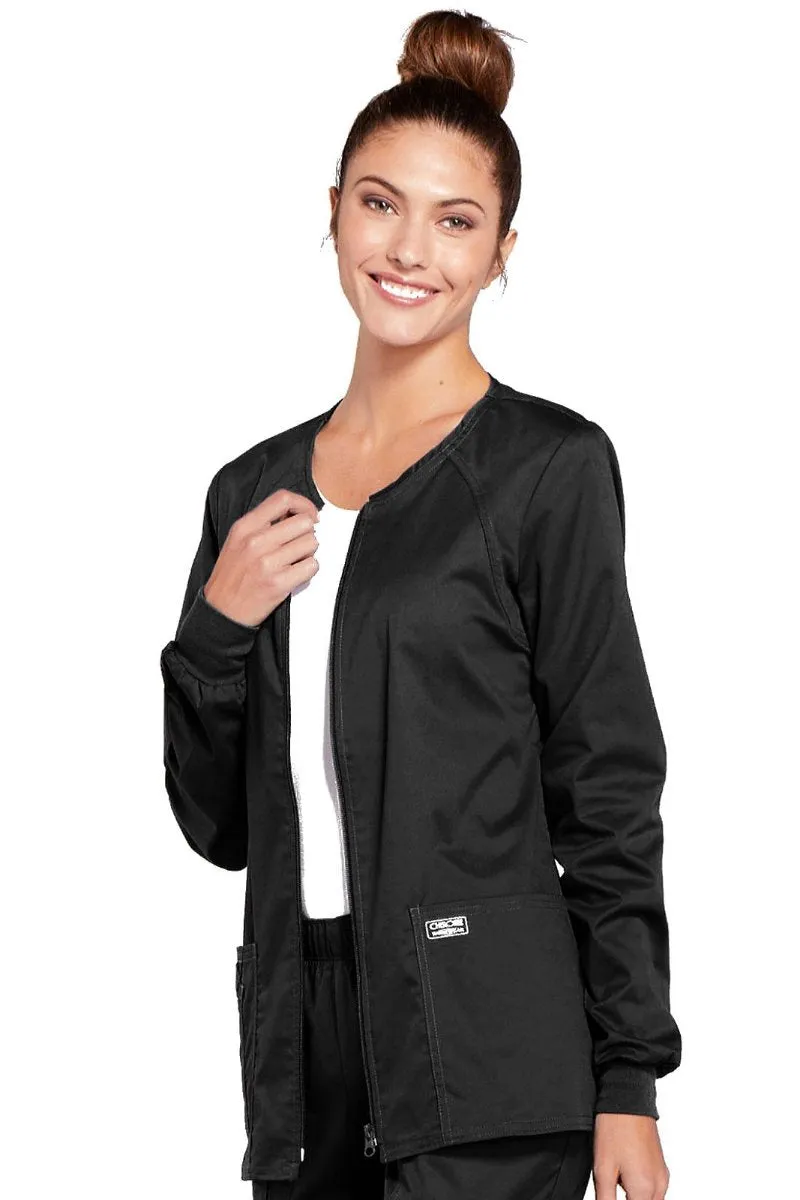 Cherokee Scrub Jacket Core Stretch Zip Front 4315