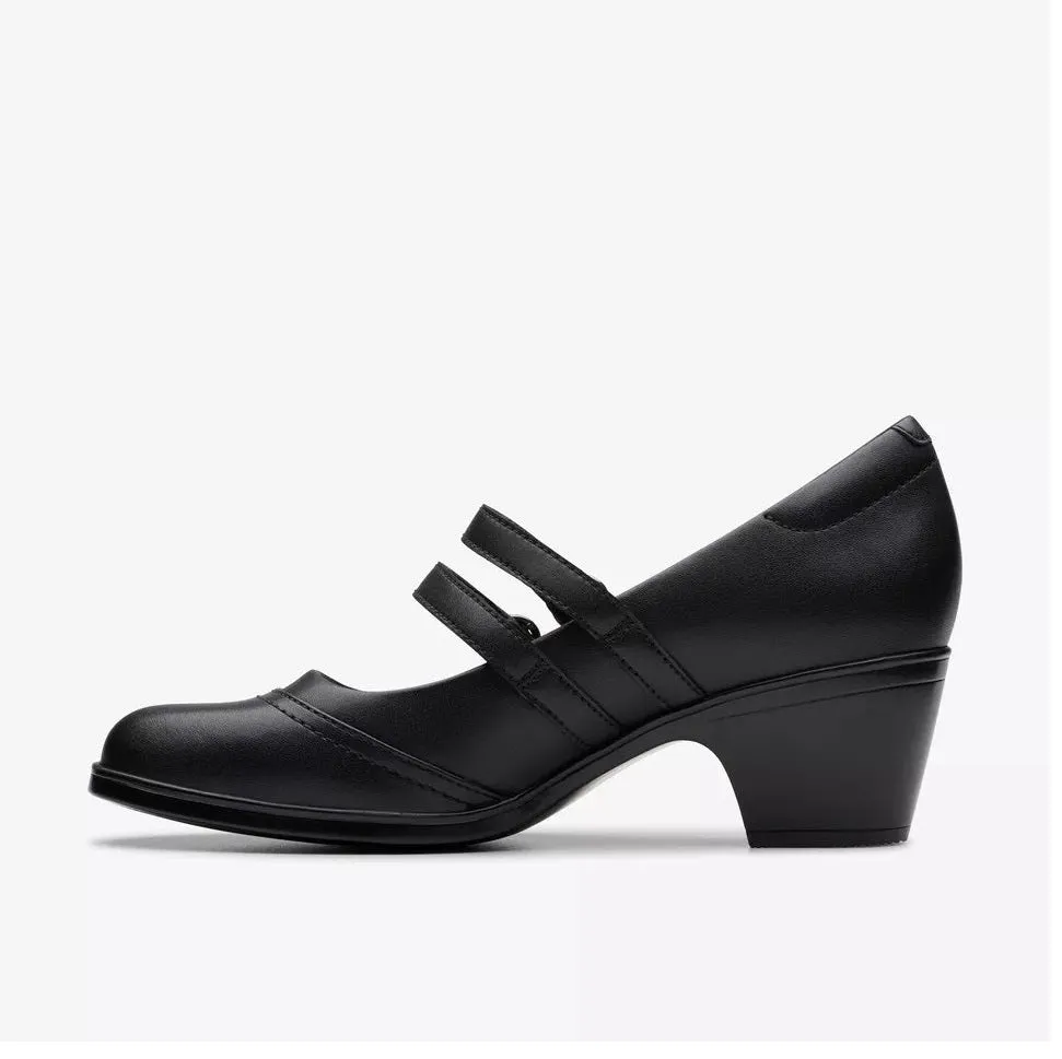Clarks Women's Emily2 Jane Black Leather 26179603