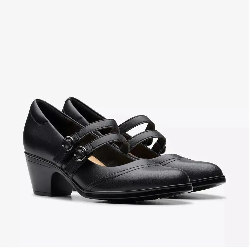 Clarks Women's Emily2 Jane Black Leather 26179603