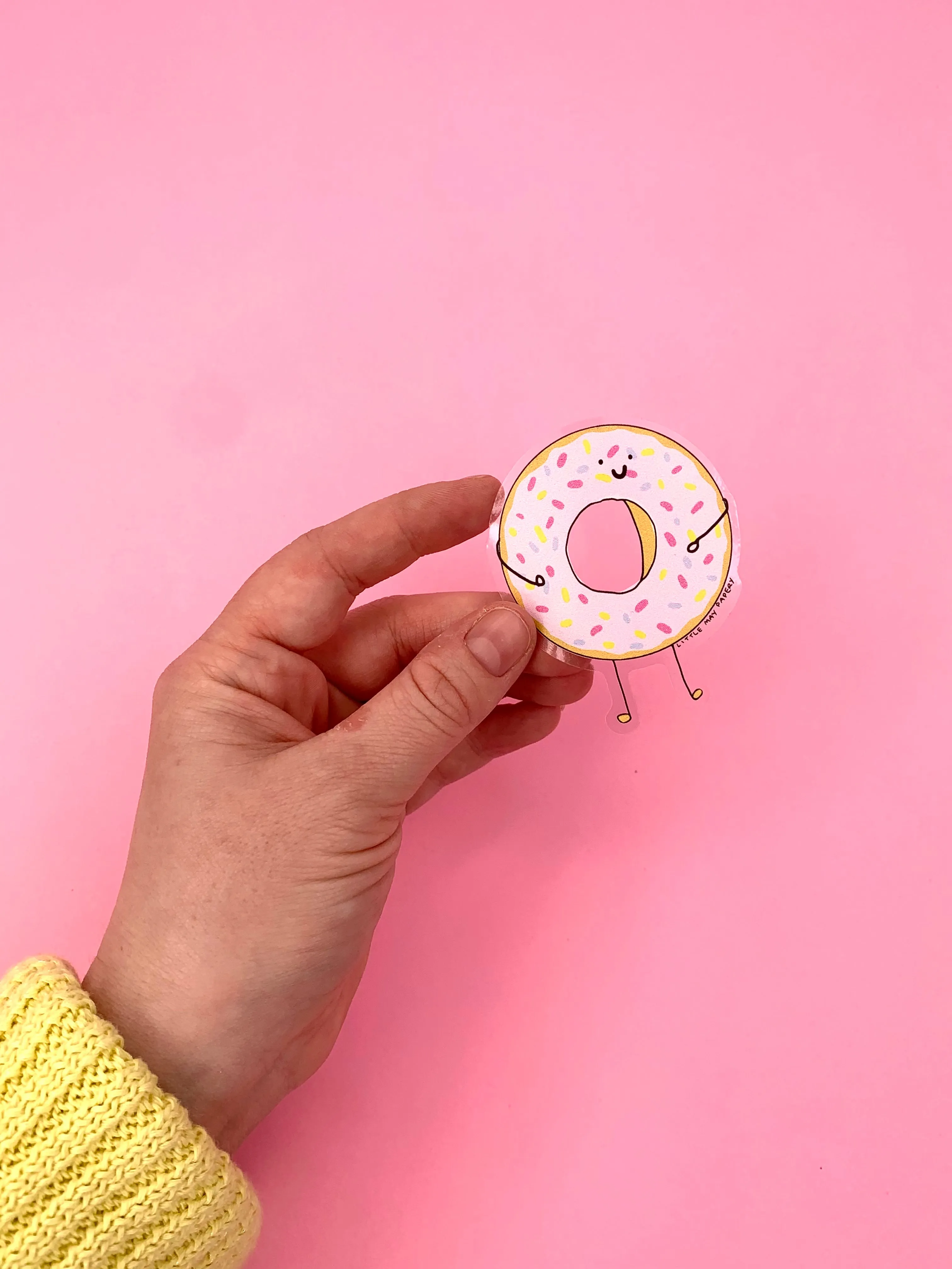 Clear Donut vinyl sticker