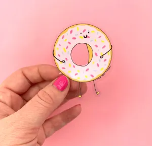 Clear Donut vinyl sticker