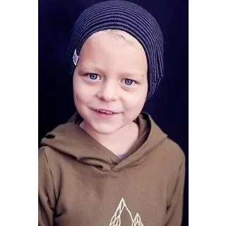 Coal Stripe Bamboo Slouchy Hat