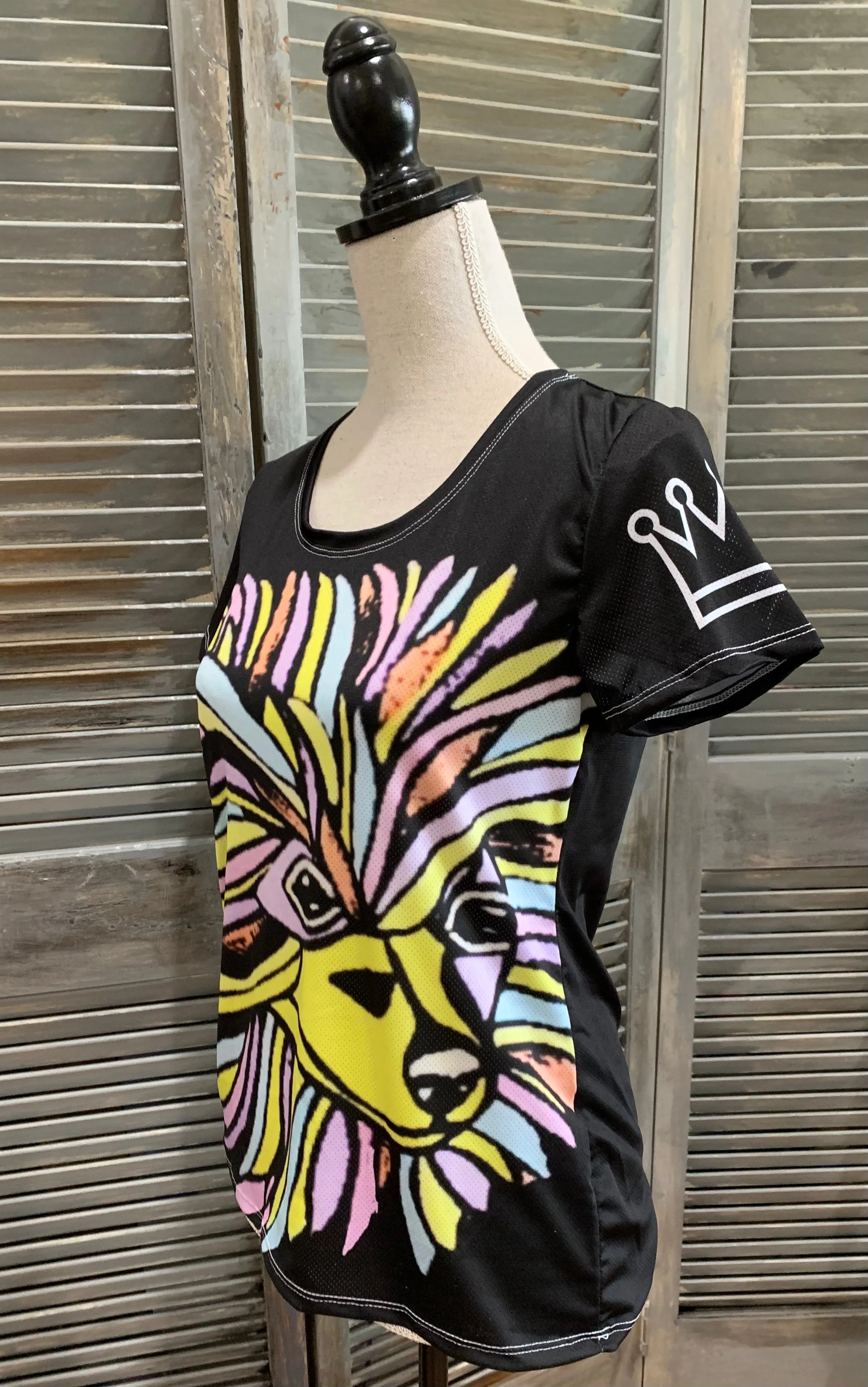 Cool Mesh Top DMD Logo “Goochie Poochie” Crown Lady Back.