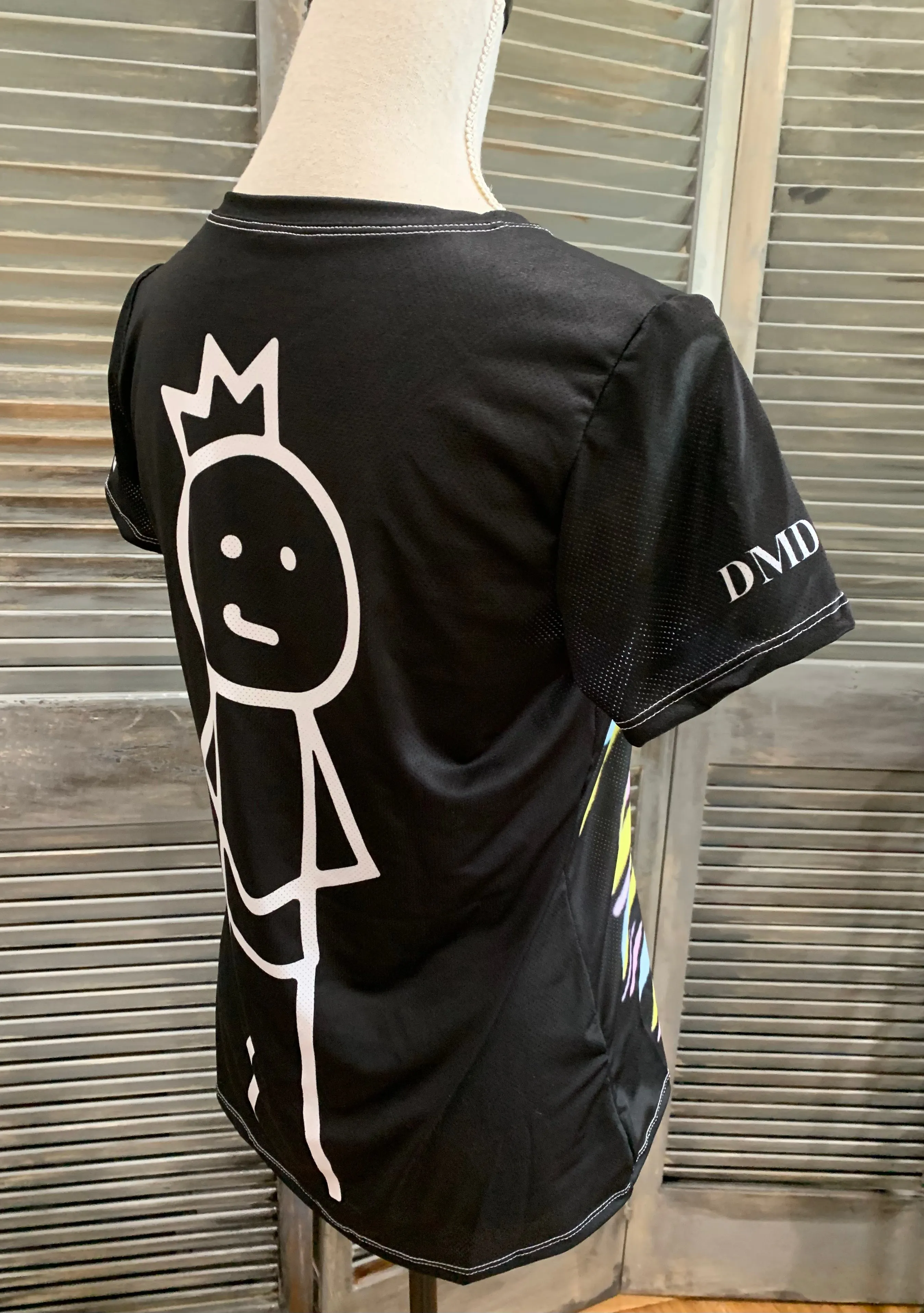 Cool Mesh Top DMD Logo “Goochie Poochie” Crown Lady Back.
