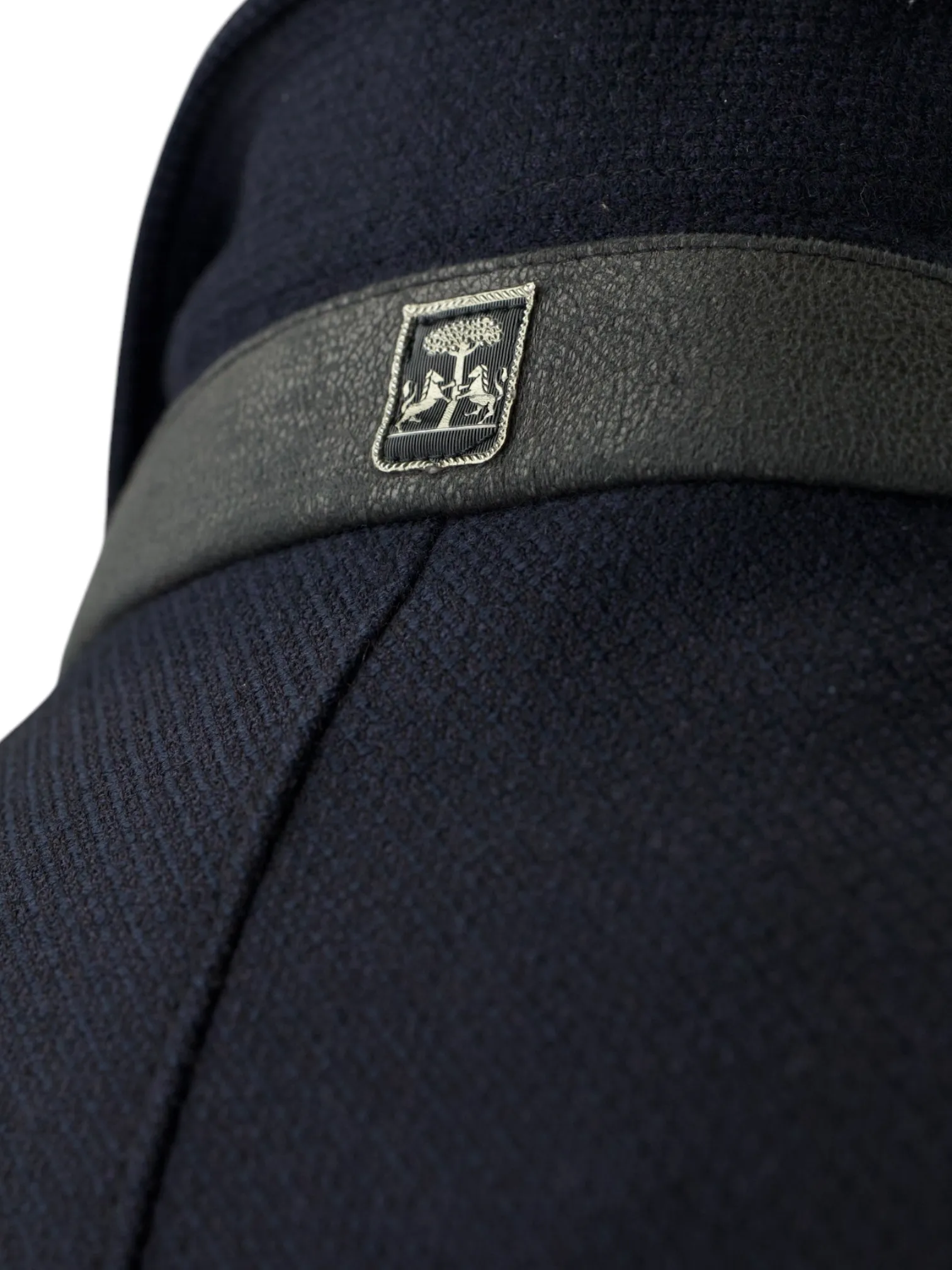 Corneliani ID Navy Extrafine-Wool Weatherproof Overcoat