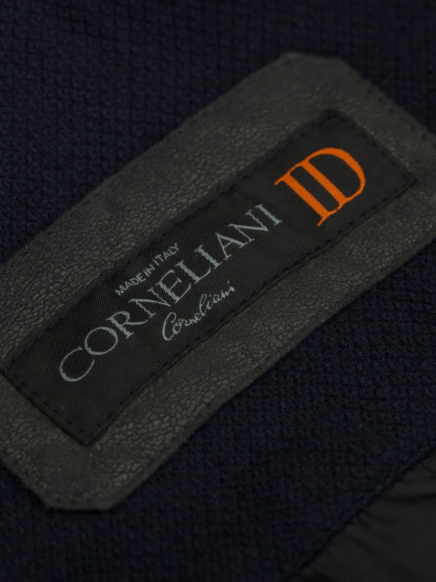 Corneliani ID Navy Extrafine-Wool Weatherproof Overcoat