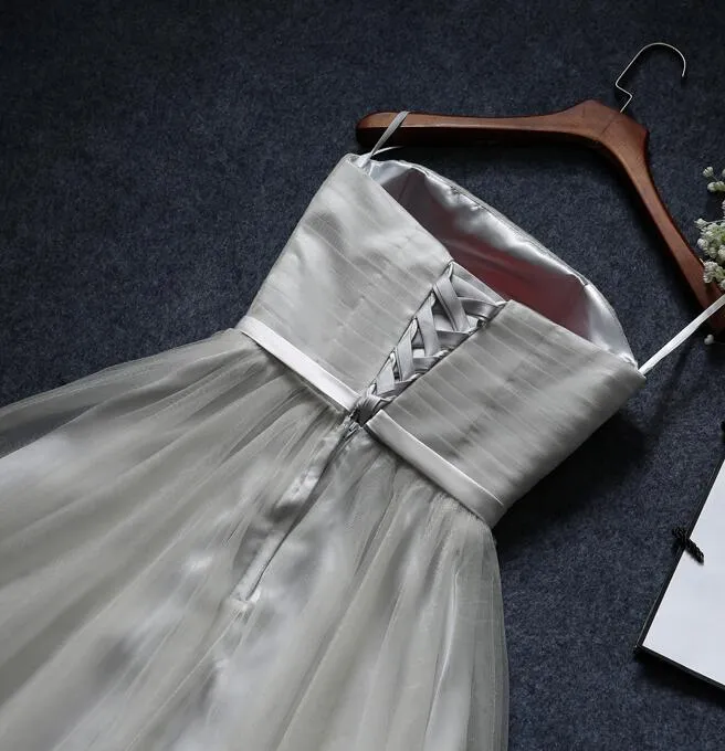 Cute  Tulle Knee Length Party Dress with Bow, Cute Formal Dress