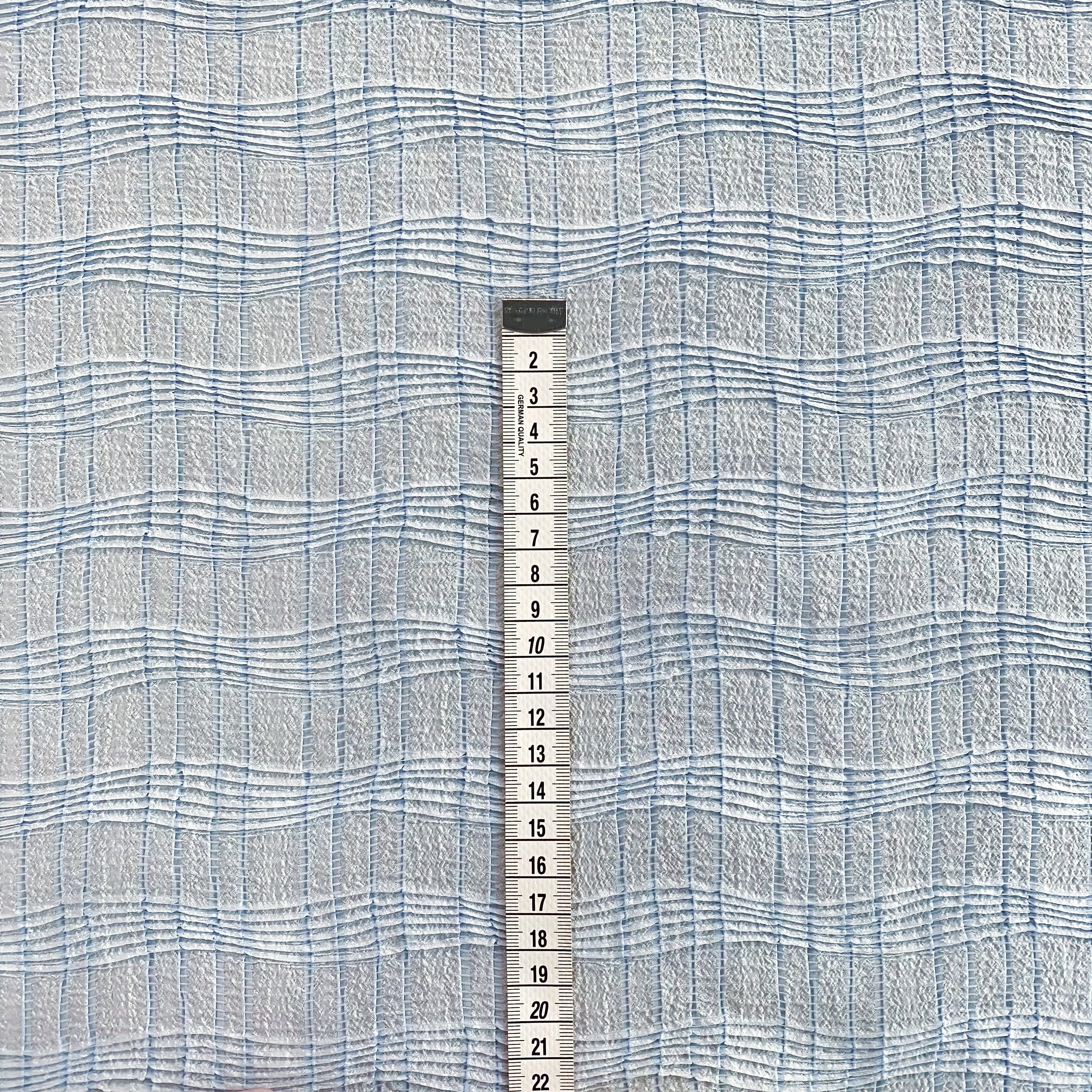 (Deadstock) Plisse Check - Light Cyan