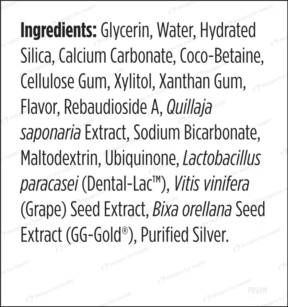 Designs For Health Periobiotic Silver Toothpaste Lemon 113g