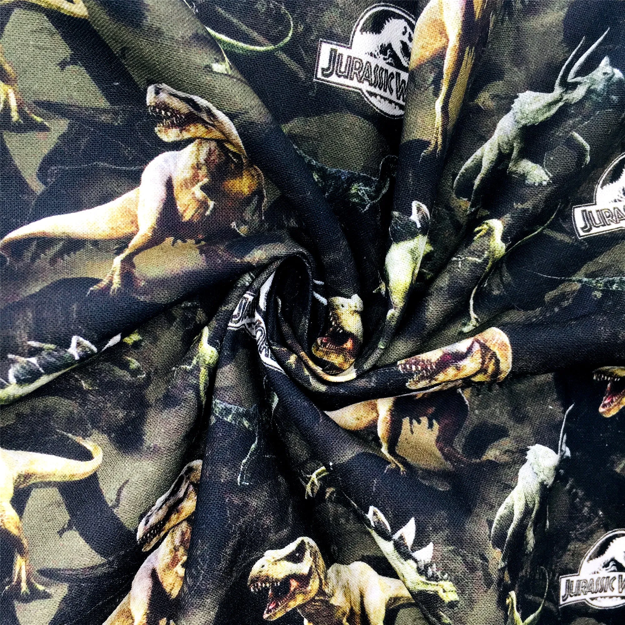 Dinosaur Theme Printed Fabric