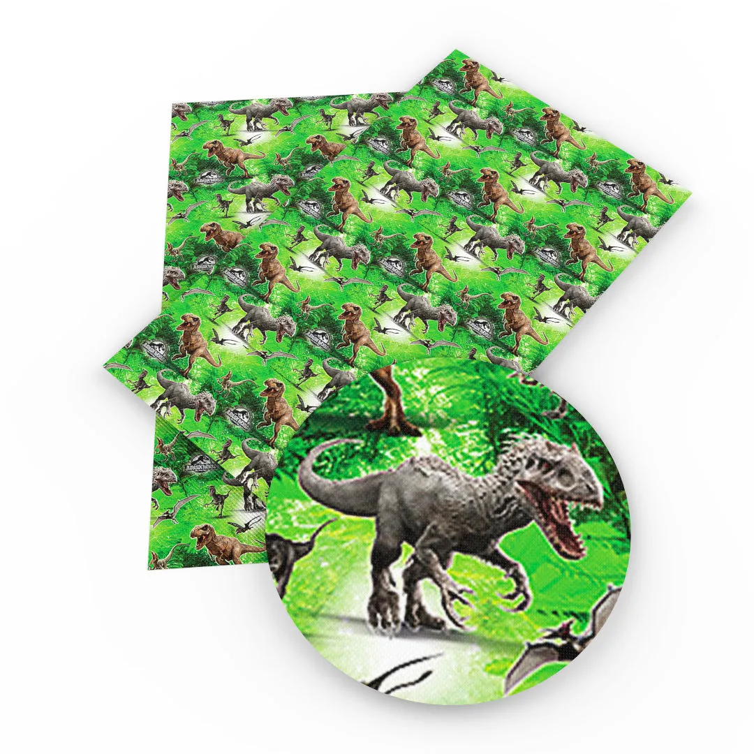 Dinosaur Theme Printed Fabric