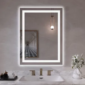 Dokes Frameless LED Vanity Wall Mirror Passed ETL Wrought Studio™ Size: 32" x 24"