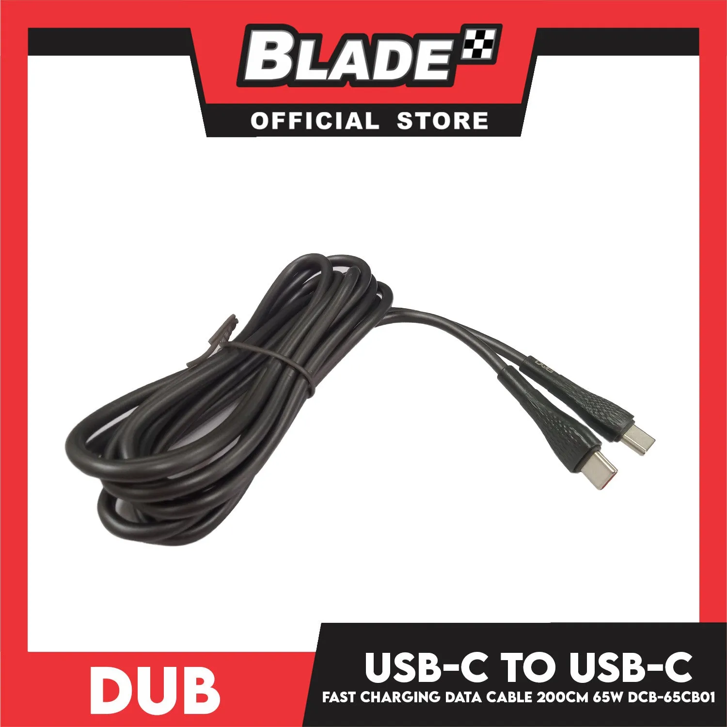 Dub USB-C to USB-C Fast Charging Data Cable 200cm 65W Power Max DCB-65CB01
