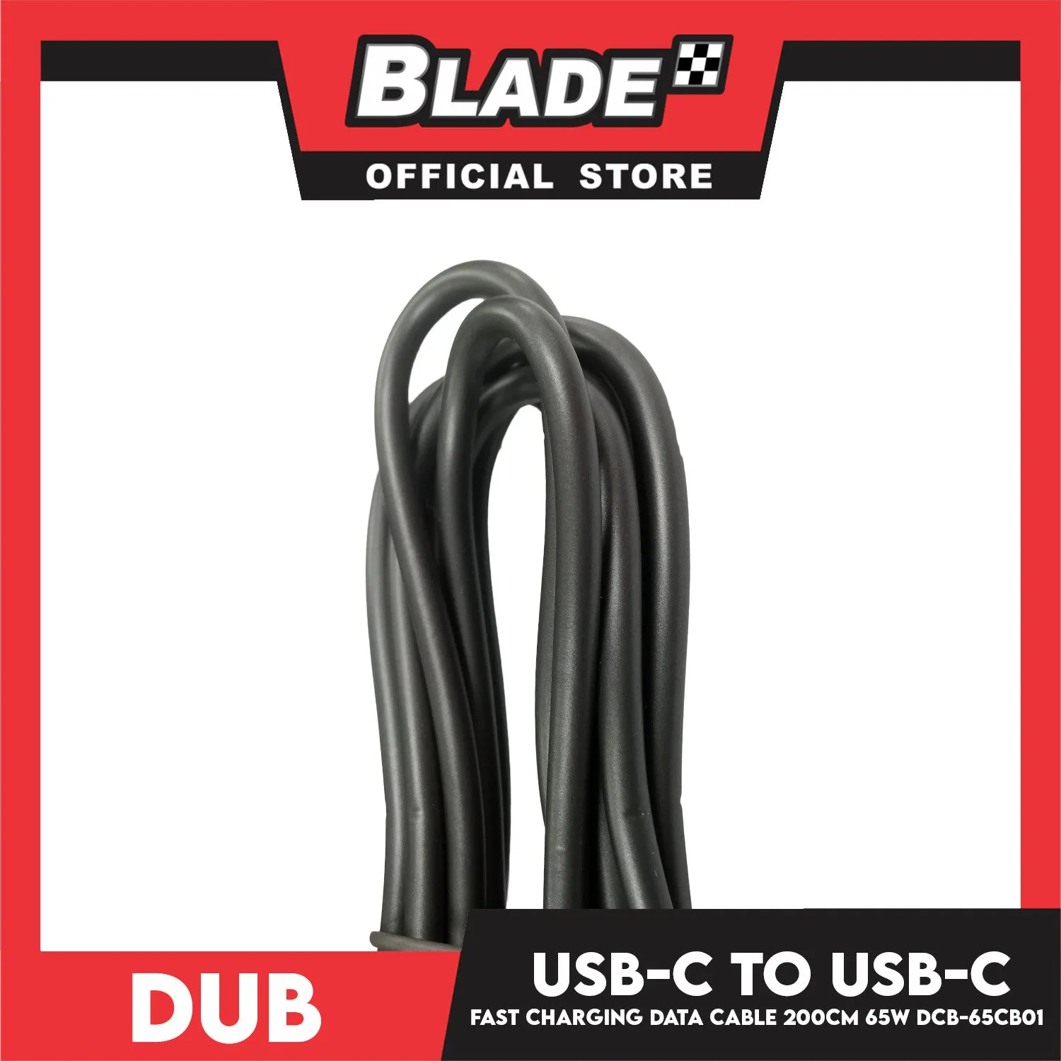 Dub USB-C to USB-C Fast Charging Data Cable 200cm 65W Power Max DCB-65CB01