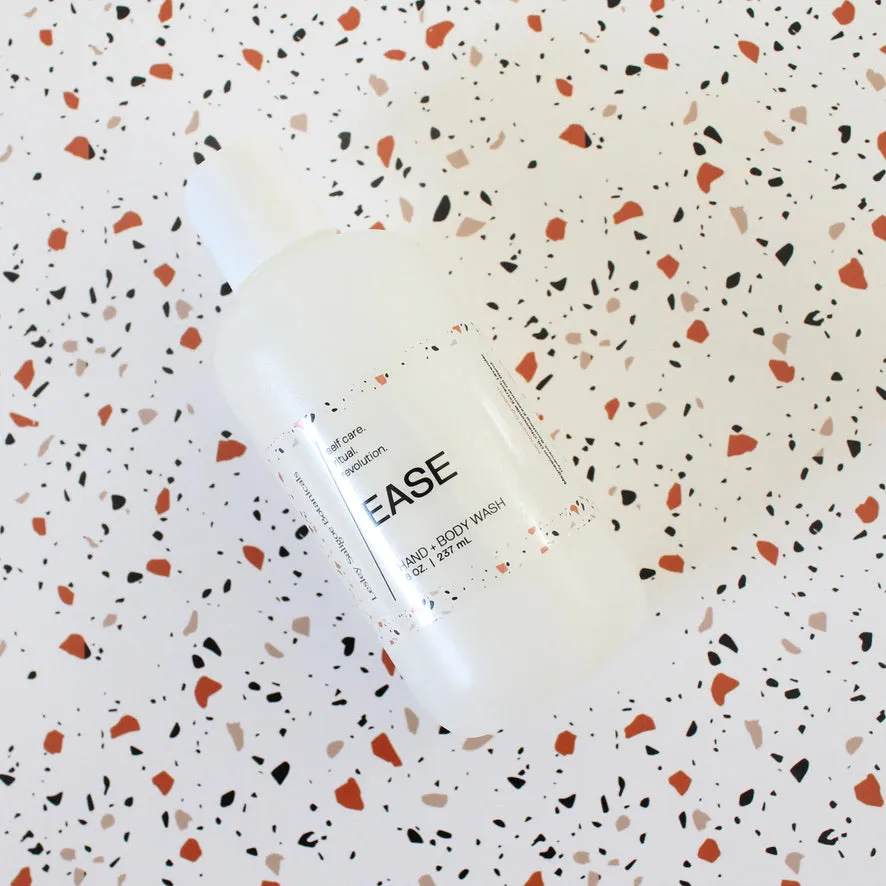 EASE Hand and Body Wash. Palo Santo. Magnesium. Shea Butter. Aloe. Lavender. 8 oz.