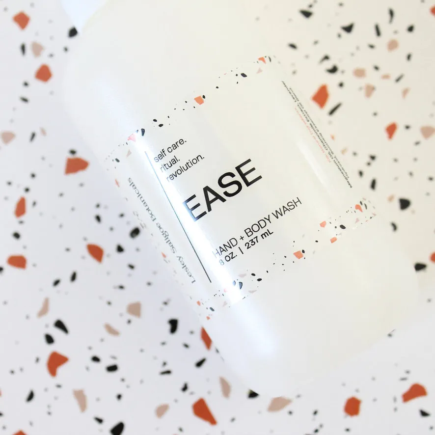 EASE Hand and Body Wash. Palo Santo. Magnesium. Shea Butter. Aloe. Lavender. 8 oz.