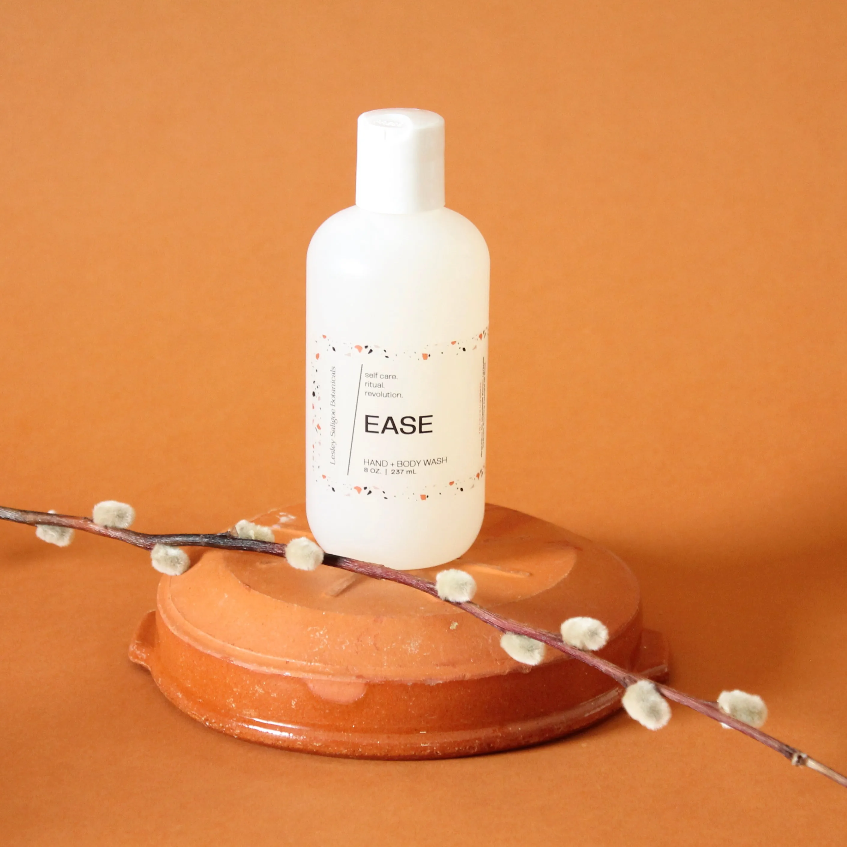 EASE Hand and Body Wash. Palo Santo. Magnesium. Shea Butter. Aloe. Lavender. 8 oz.