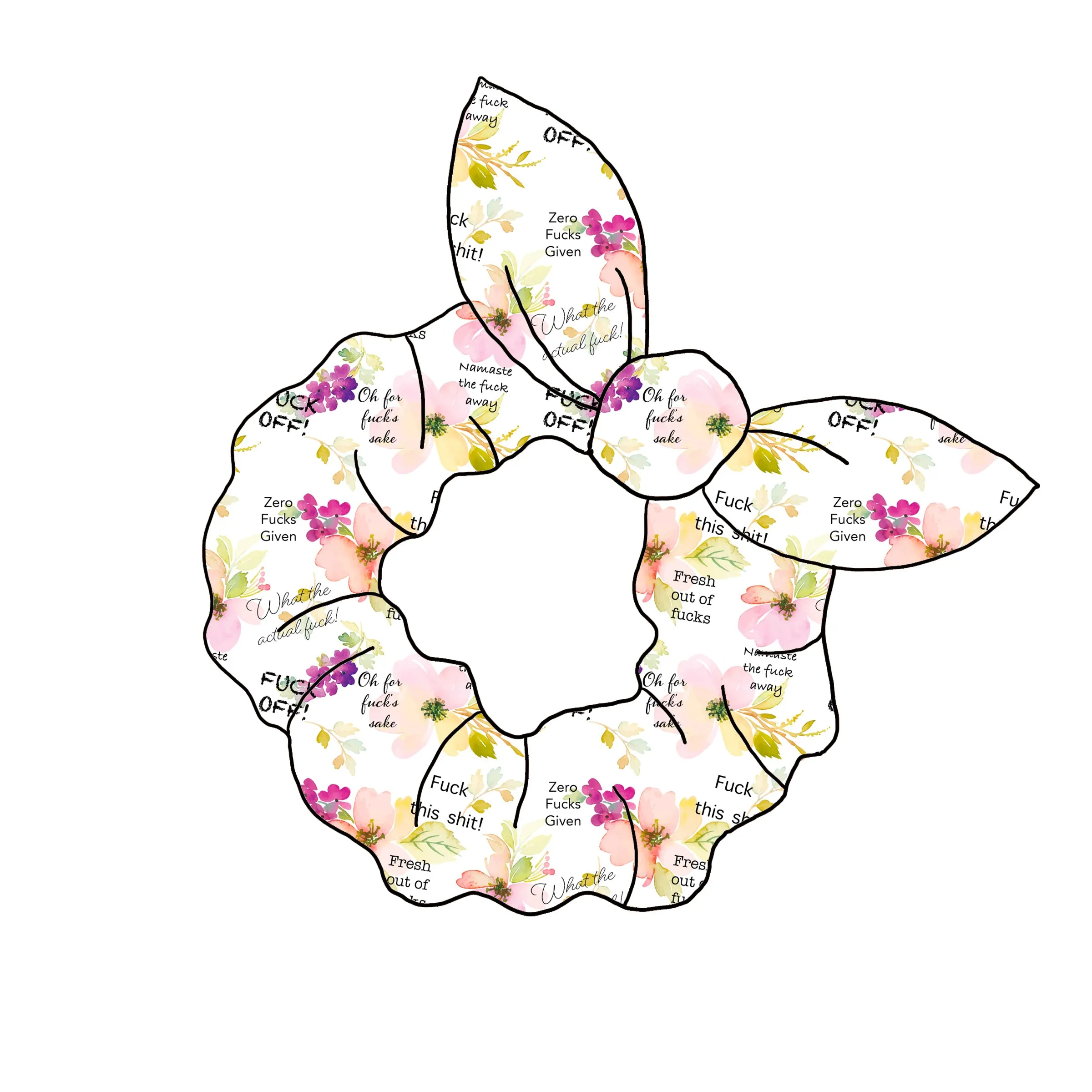 Exclusive Sweary F Bomb Floral Bullet/Liverpool Stretch Fabric