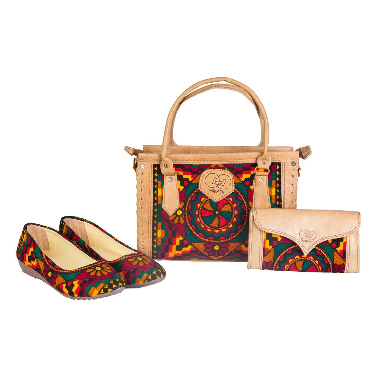 Fashion-Forward Matching Bags and Shoes | Tote Bag, Clutch Purse, and Elegant Ballet Shoes Nk-183