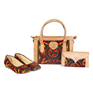 Fashion-Forward Matching Bags and Shoes | Tote Bag, Clutch Purse, and Elegant Ballet Shoes Nk-183