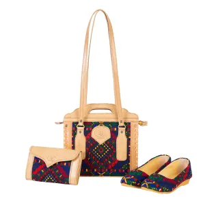 Fashion-Forward Matching Bags and Shoes | Tote Bag, Clutch Purse, and Elegant Ballet Shoes Nk-191
