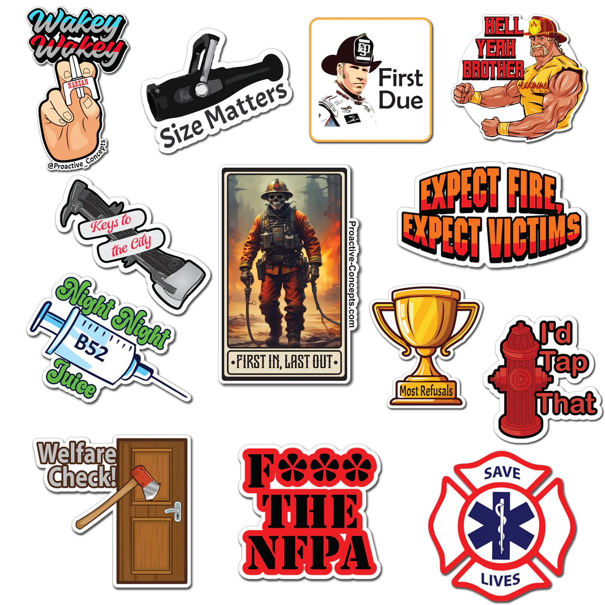 Firefighter Sticker Bundle