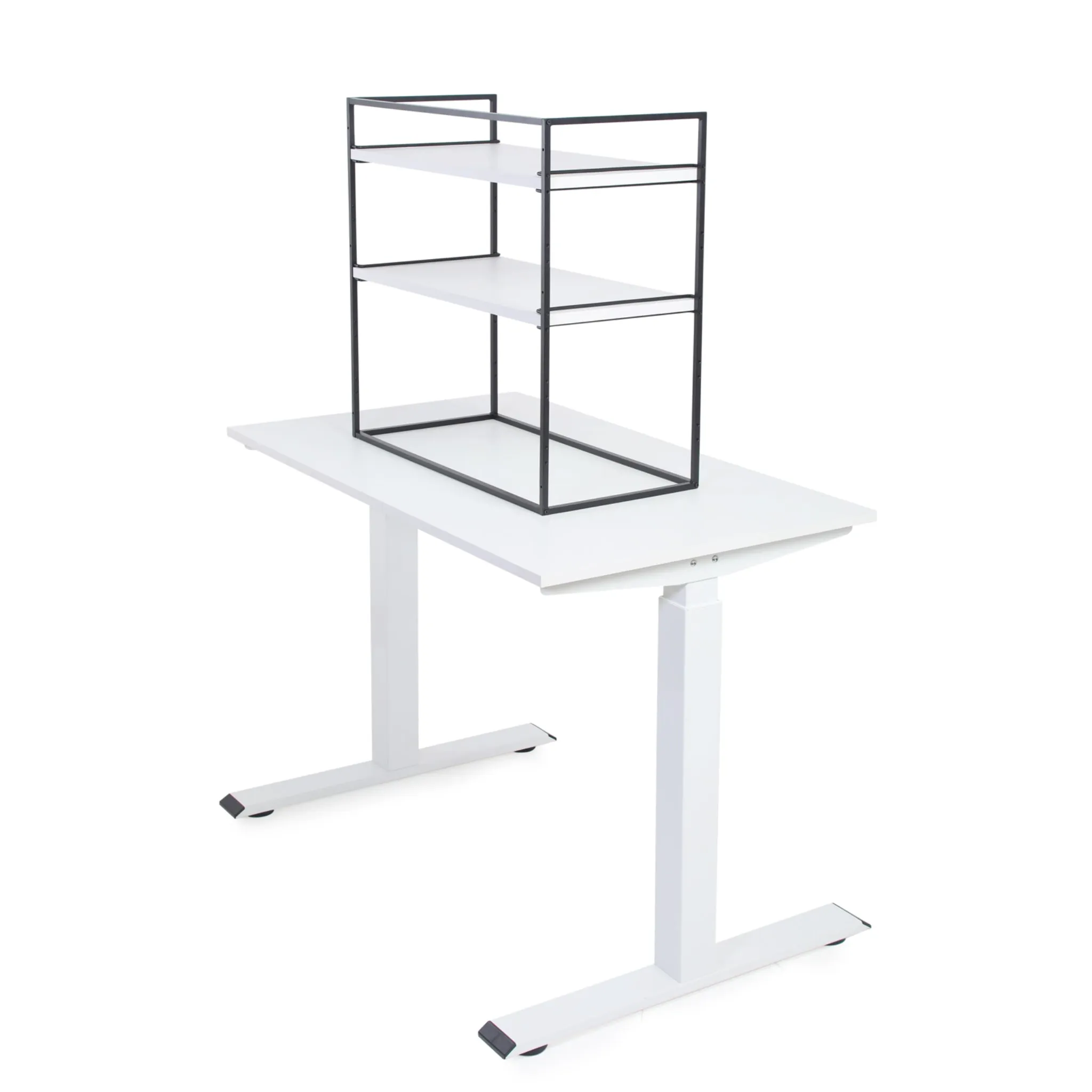 Fitizen Zen Height Adjustable Table, Black & White FITI-150-BW