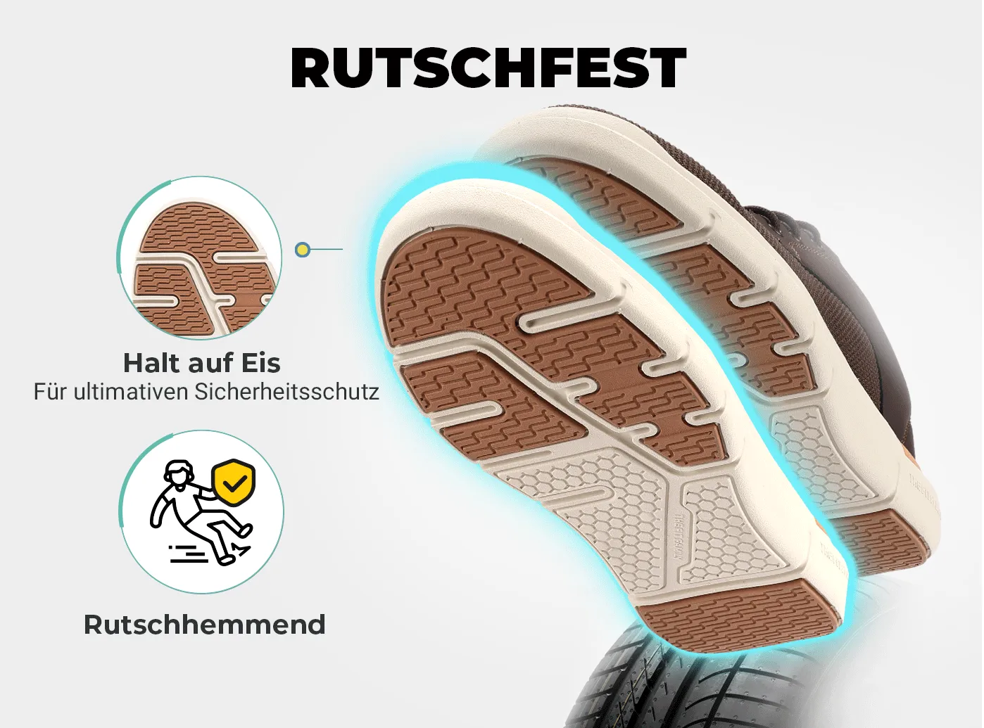 FitVille Herren BriskWalk Deluxe Schnürer Business Lässige Turnschuhe V2