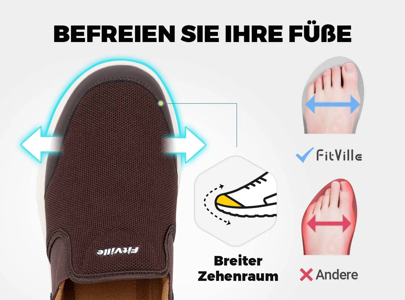 FitVille Herren Rambler Freizeitschuhe V1