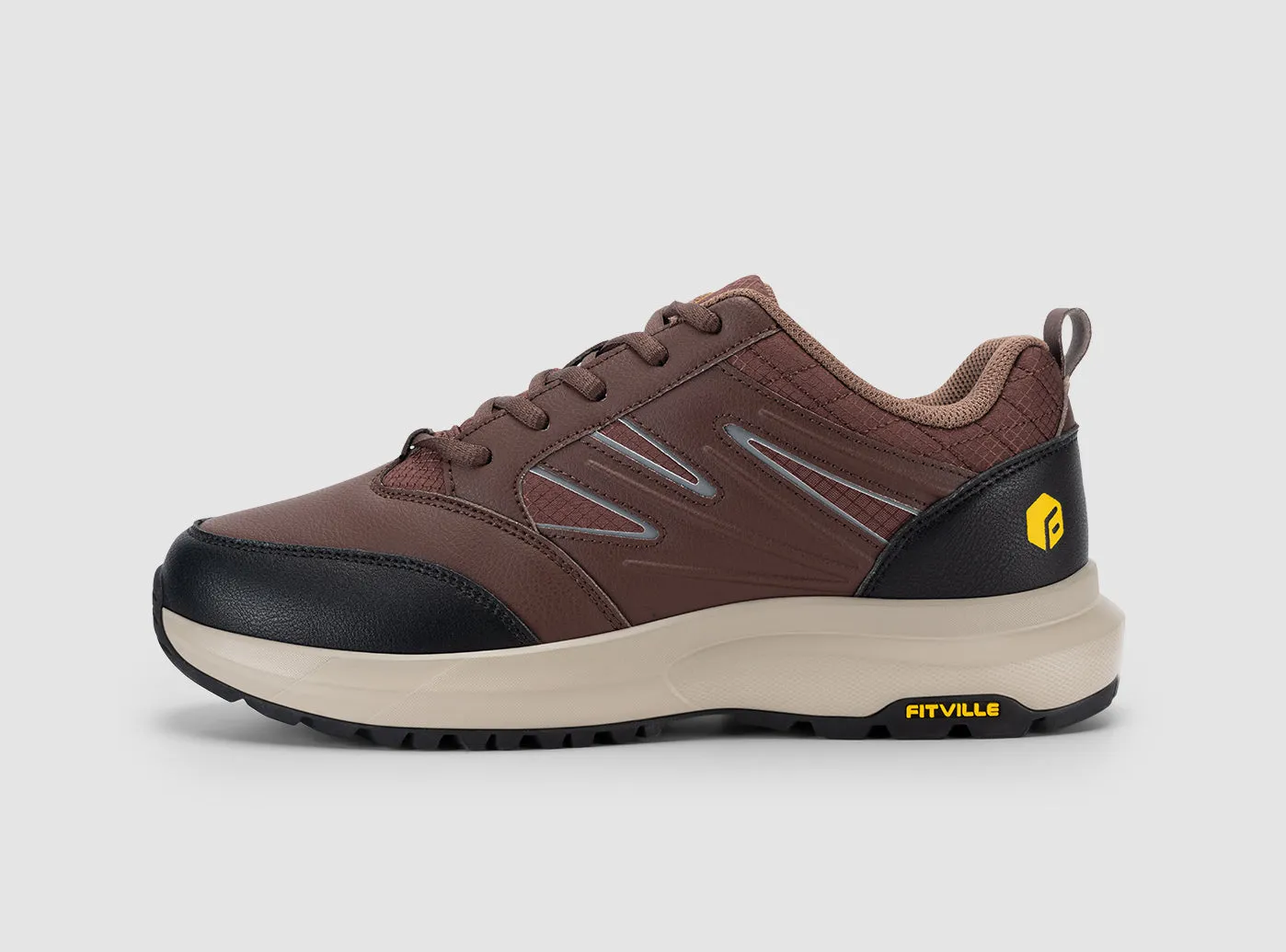 FitVille Men's Low-Top Sturdy Core Hiking Shoes by FitVille
