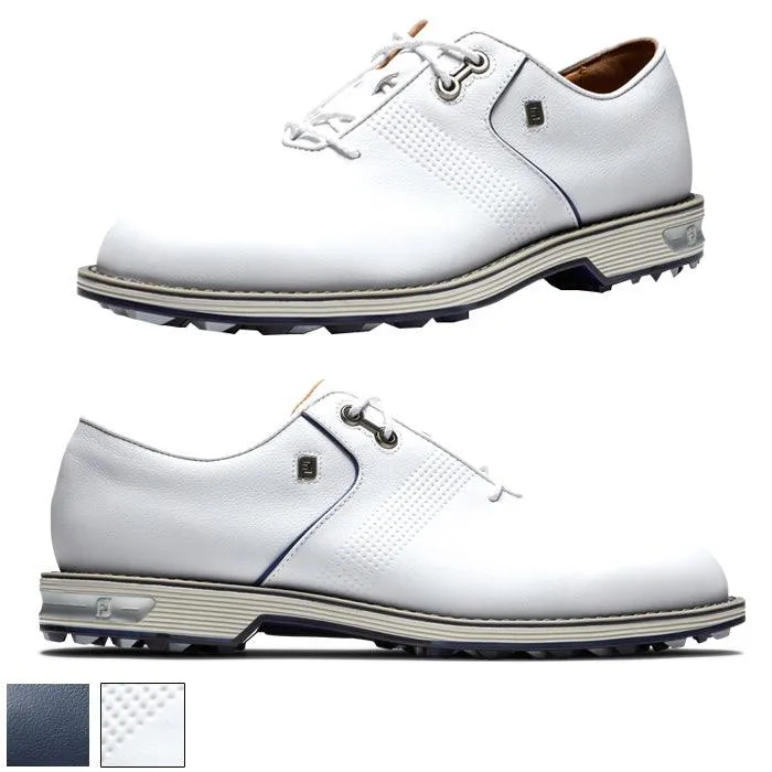 Footjoy Premiere Flint Spikeless Laced Series Shoes 10.5 White/White/Navy (53922) W
