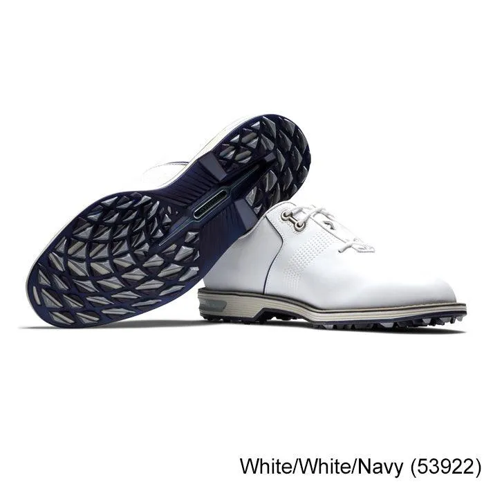 Footjoy Premiere Flint Spikeless Laced Series Shoes 10.5 White/White/Navy (53922) W