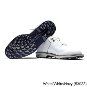 Footjoy Premiere Flint Spikeless Laced Series Shoes 10.5 White/White/Navy (53922) W