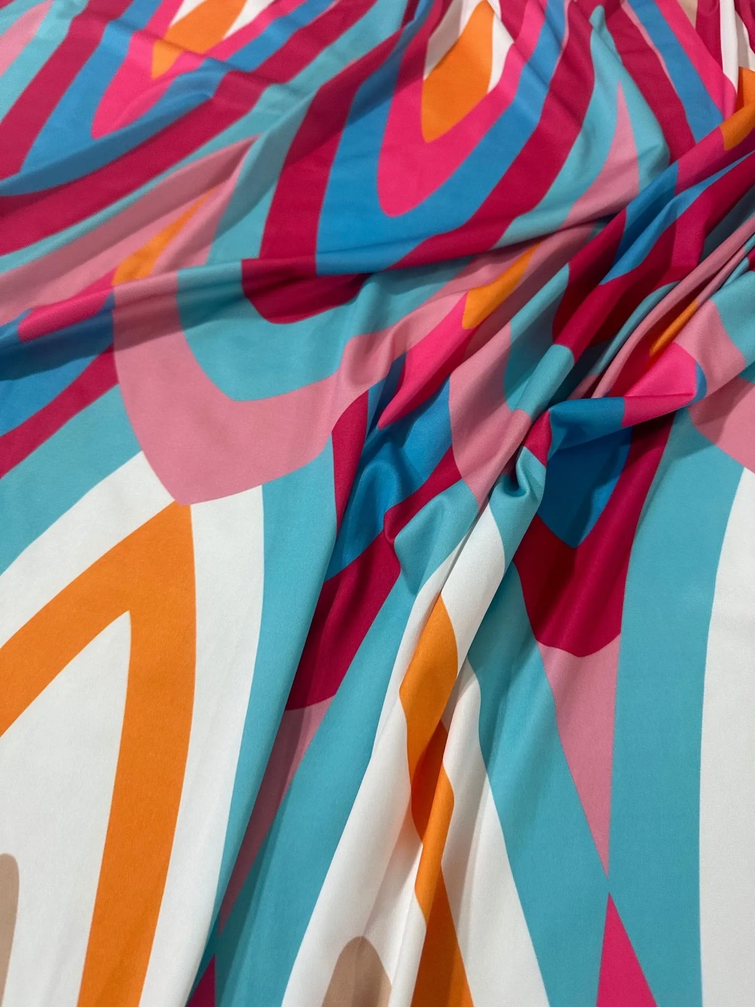 Geometric Print Fabric - Soft Color Textiles