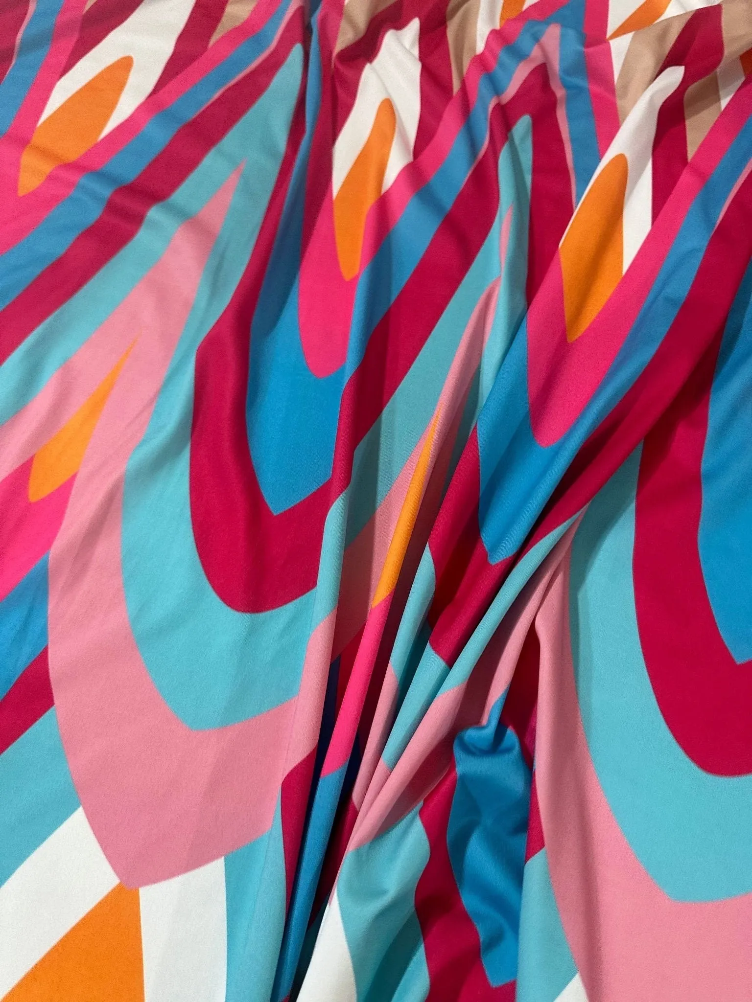 Geometric Print Fabric - Soft Color Textiles