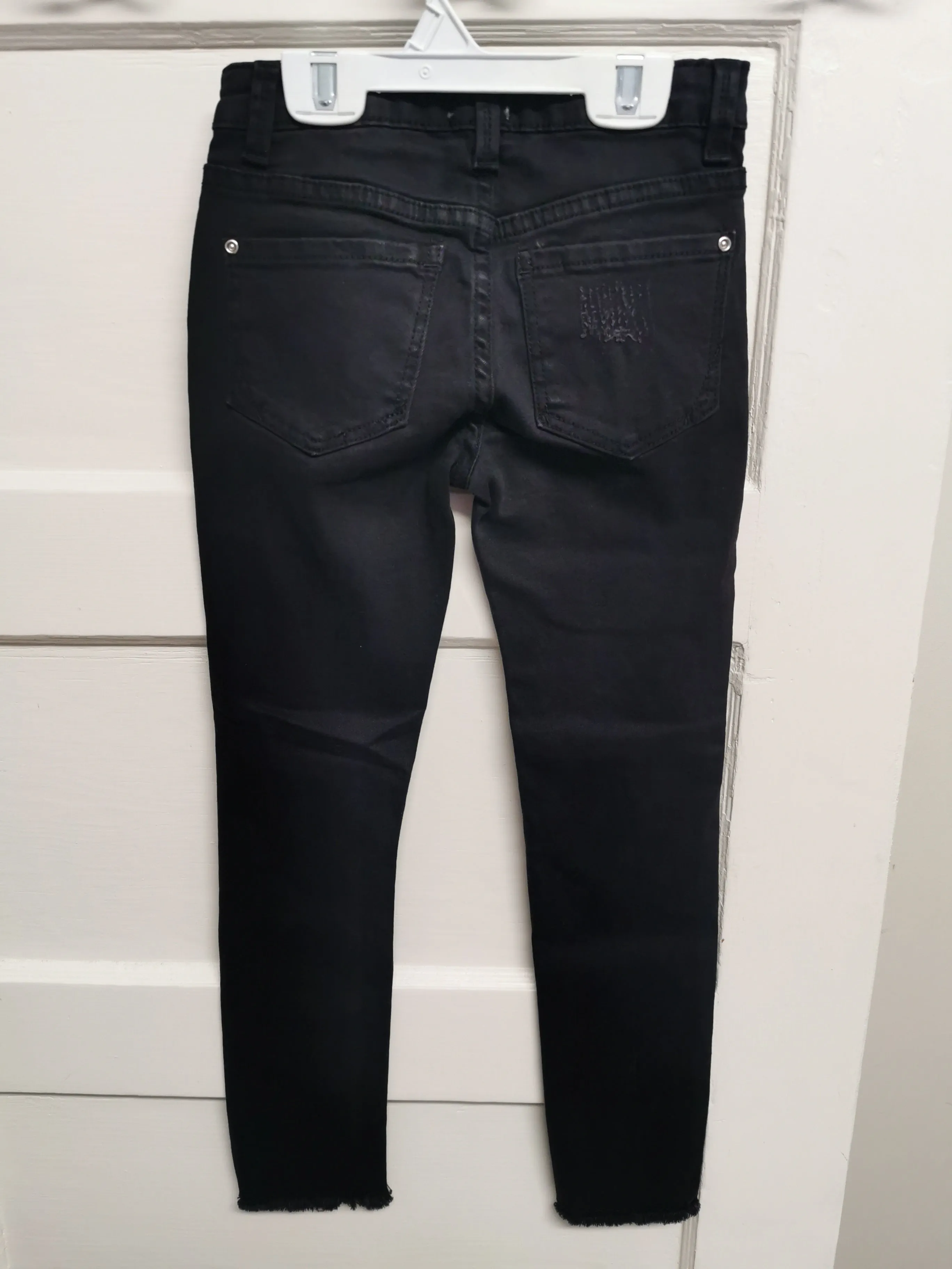 GIRL SIZE 8 YEARS - DEX Kids, 'Lace It Up' Ripped Black Jeans NWT B54