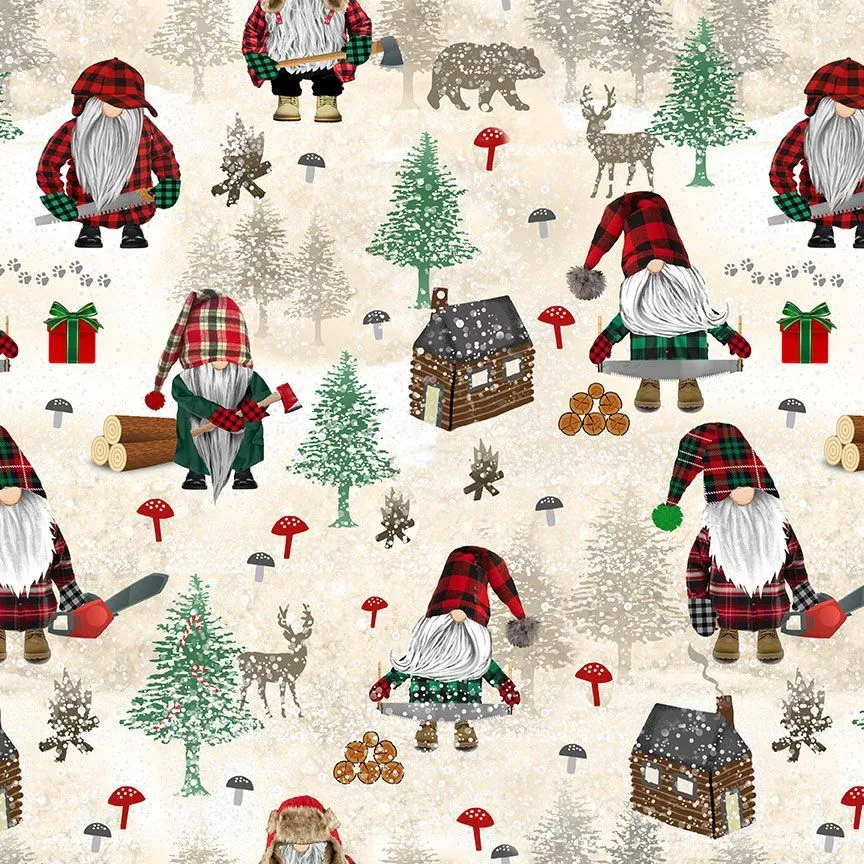 Gnome Christmas Fabric, Item No. 23840