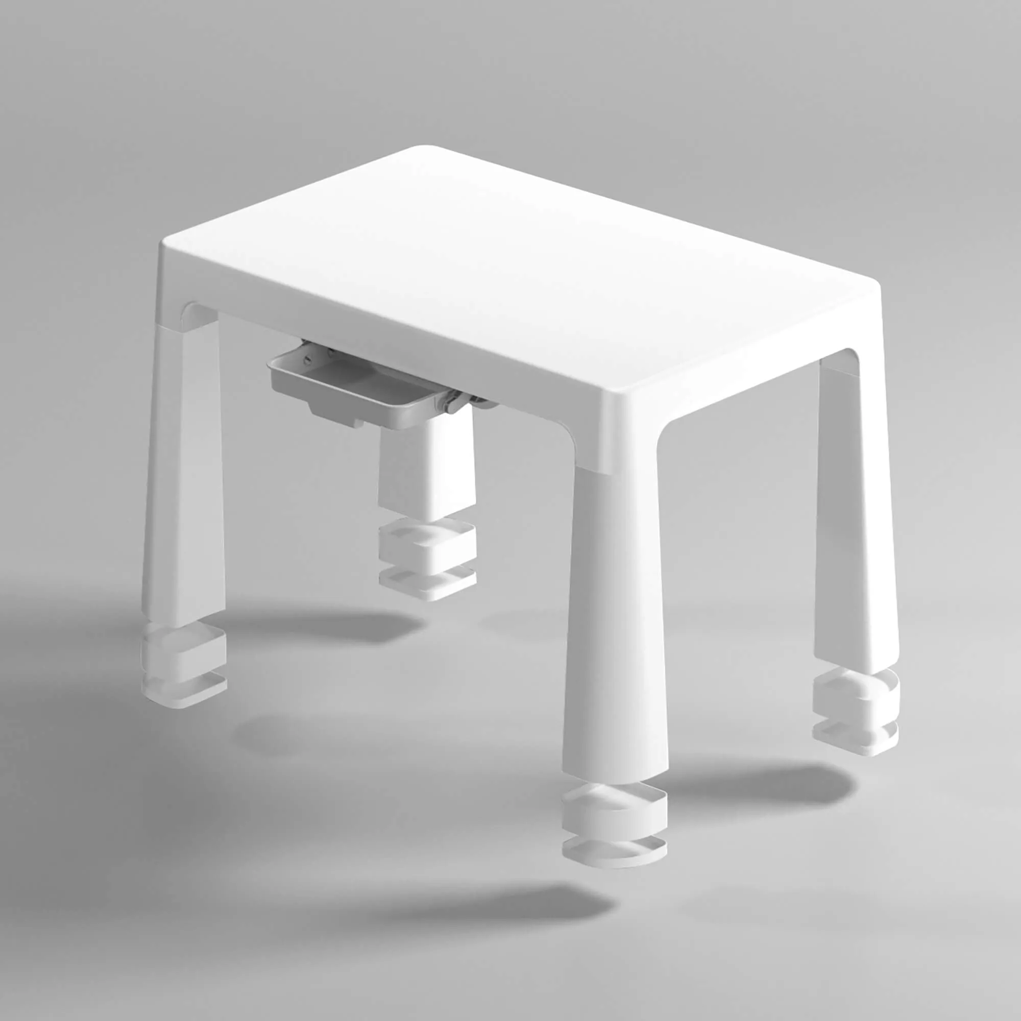 Grow-with-me Kids Height Adjustable Table & Chairs | Storage | 2-8 years | Grey & White