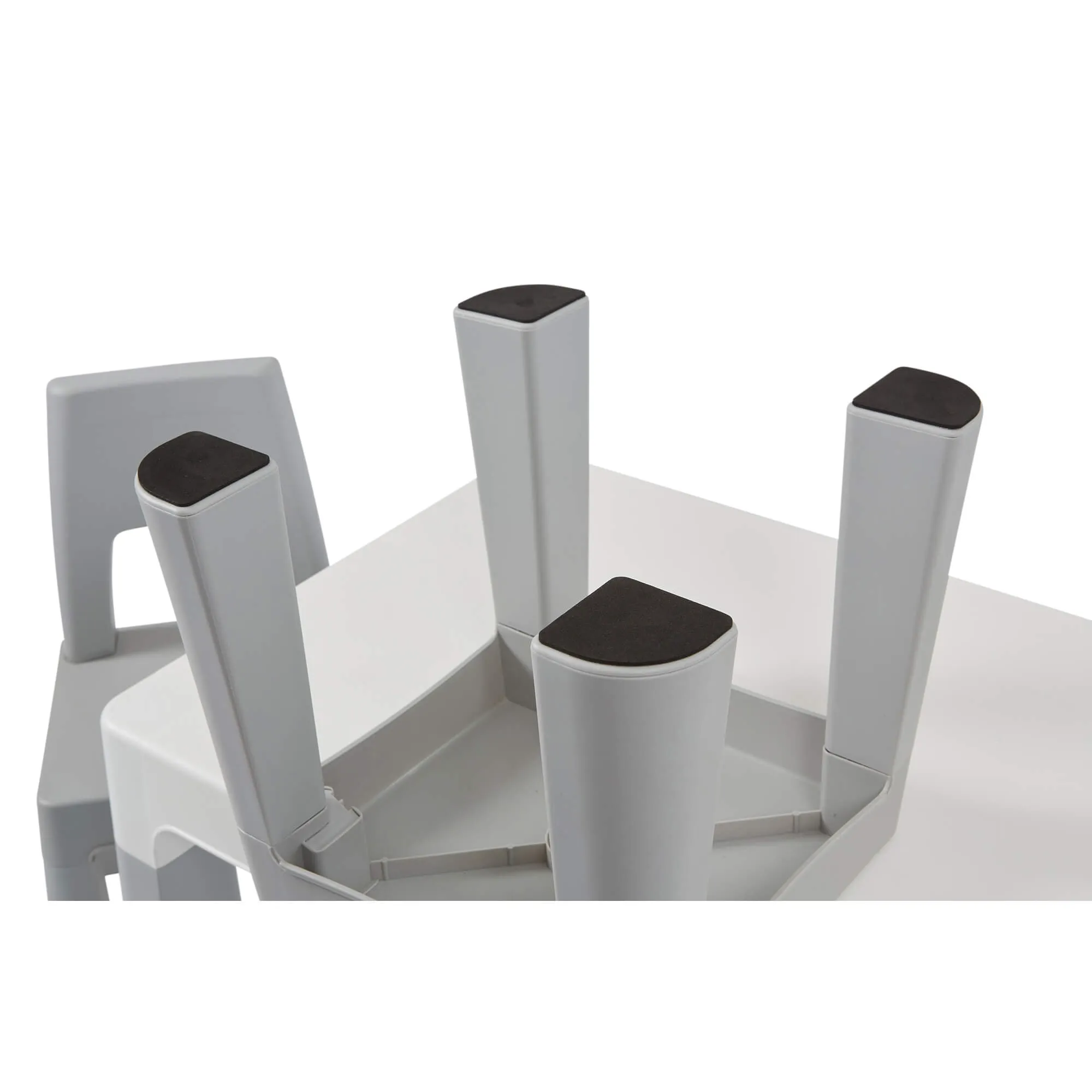 Grow-with-me Kids Height Adjustable Table & Chairs | Storage | 2-8 years | Grey & White