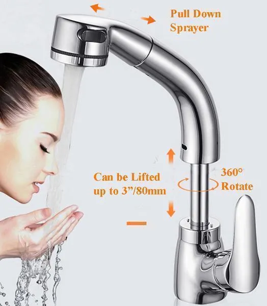 Height Adjustable Pull-out Sink Tap