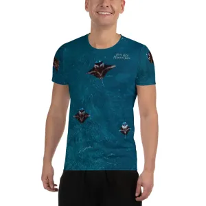 Hey, Hey Manta Ray All-Over Print Men's Athletic T-shirt