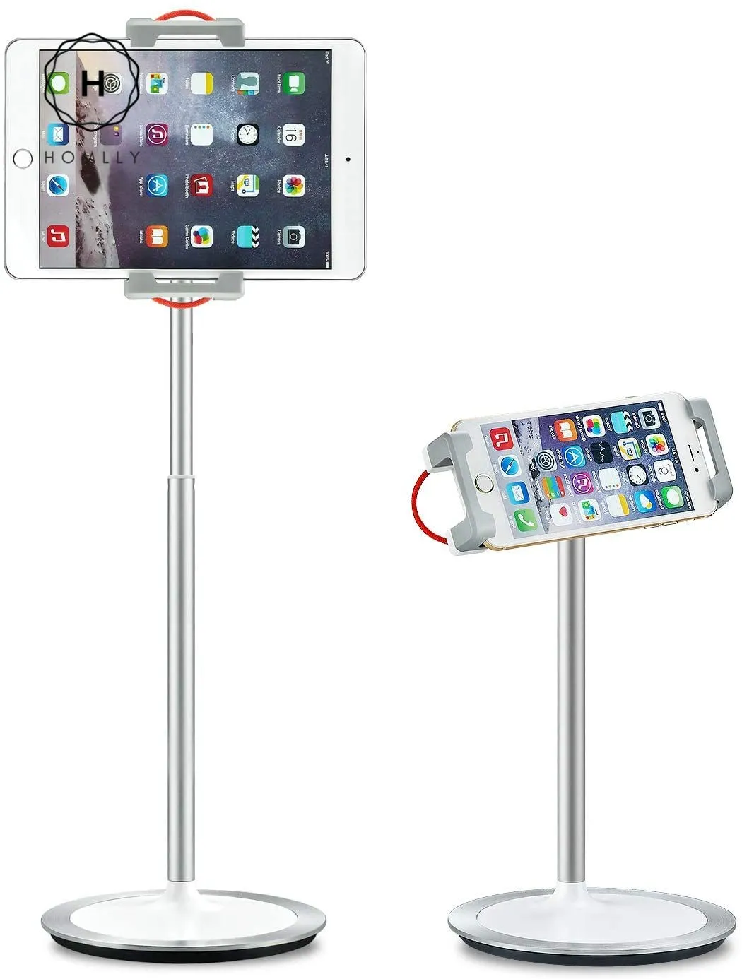 Homlly 360 Rotating Adjustable Height Phone Tablet Stand Holder