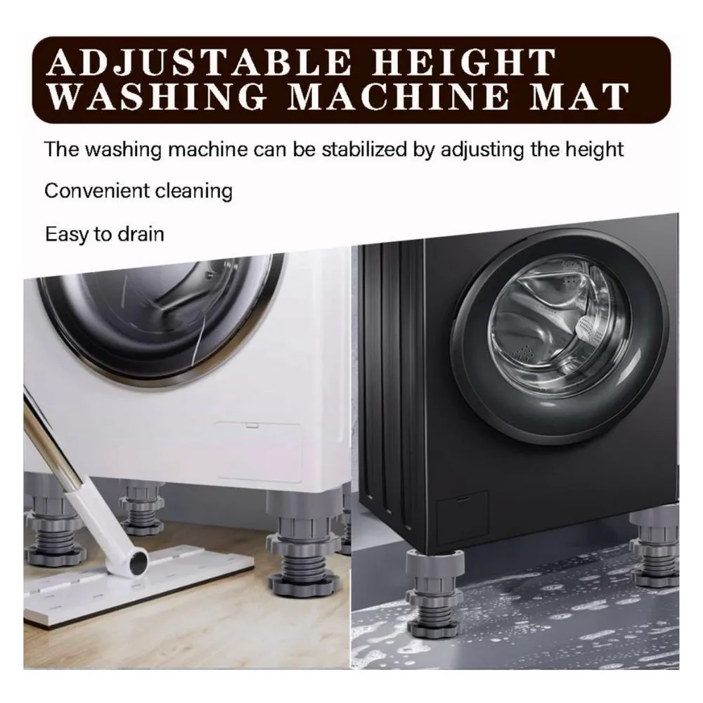 Homlly Anti Vibration Noise Reducing Height Adjustable Rubber Feet Pads Stabilizer for Washing Machine Fridge