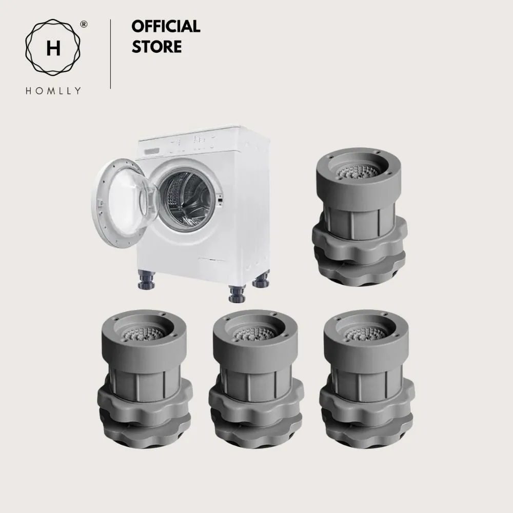 Homlly Anti Vibration Noise Reducing Height Adjustable Rubber Feet Pads Stabilizer for Washing Machine Fridge