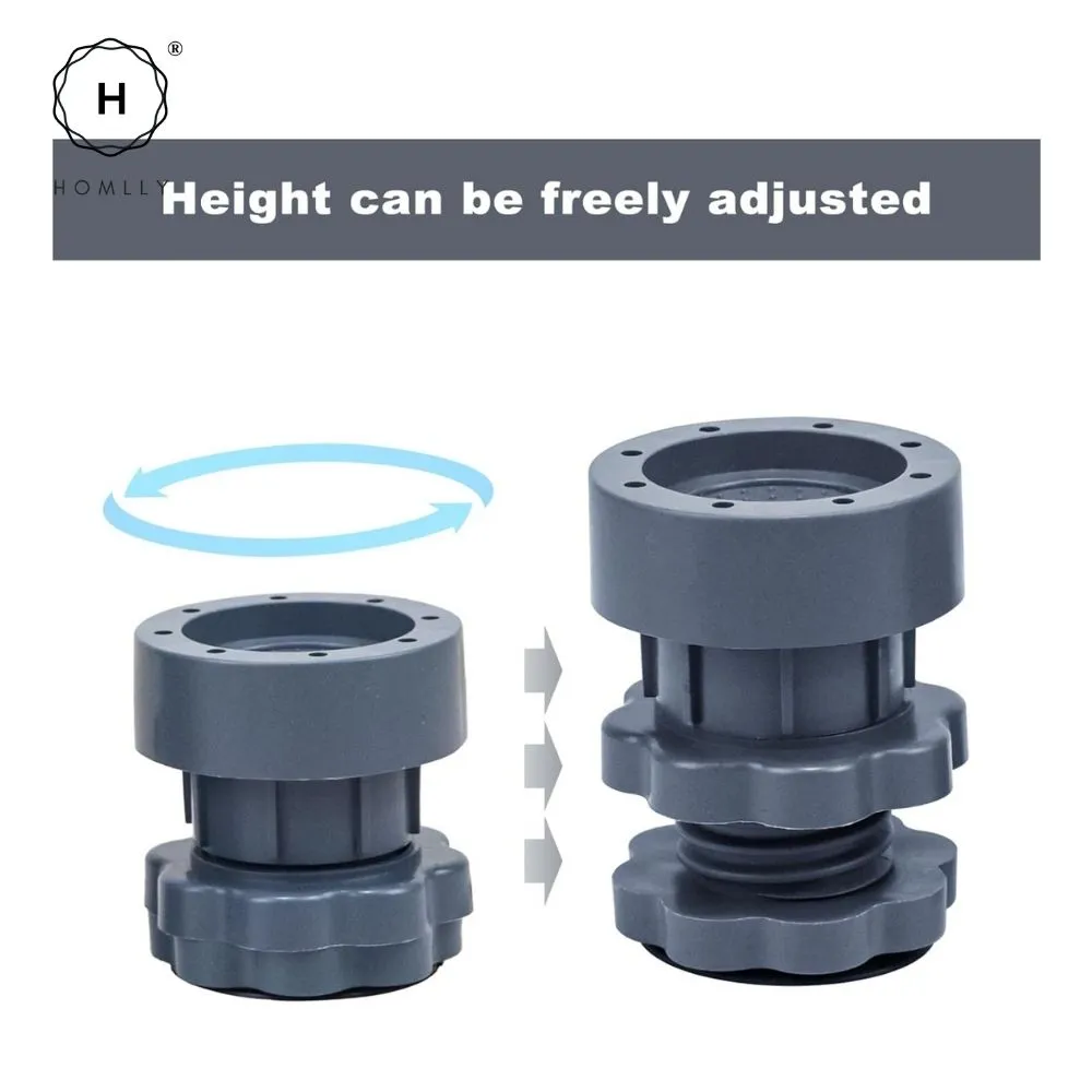Homlly Anti Vibration Noise Reducing Height Adjustable Rubber Feet Pads Stabilizer for Washing Machine Fridge